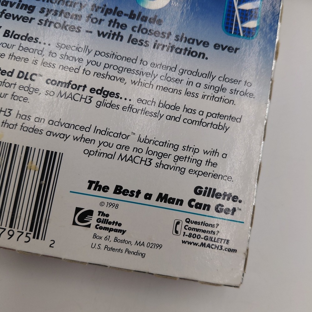 NOS Vtg 90s Gillette Mach3 Razor Blades 24 Refills Shave Cartridges 3 Packs-8 - Picture 4 of 5